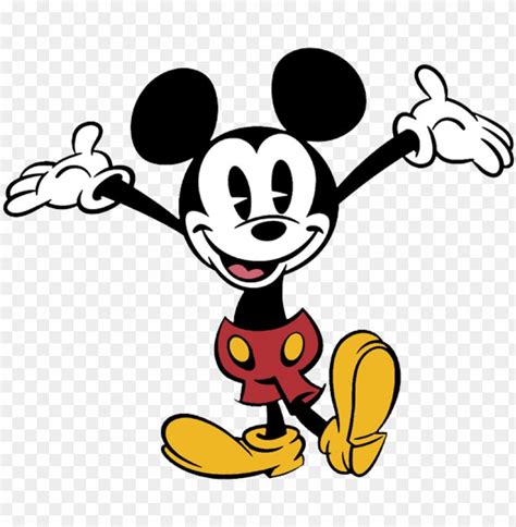 the mickey mouse cartoon character is waving