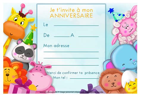 Carte D'invitation Anniversaire Virtuelle, Invitation ...