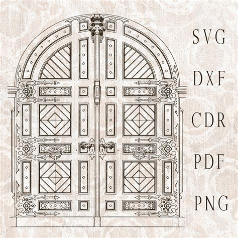 Door Vintage Vector files Door Silhouette Door Clipart | Etsy