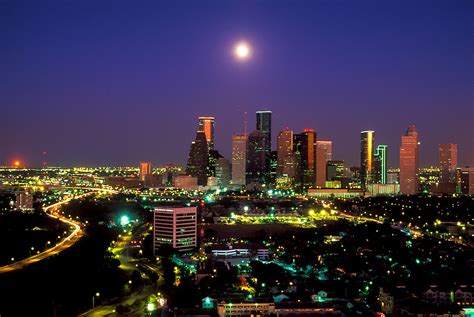 Houston Skyline At Night | Stockyard Photos