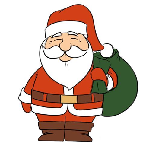 How to draw Santa Claus for kids