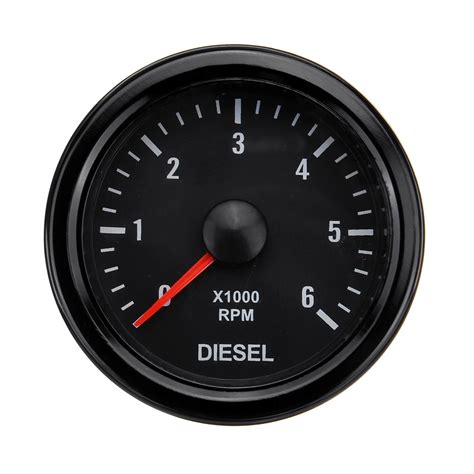 52mm 0-6000 RPM (On dash) Electrical Tachometer Gauge for Diesel Motor ...