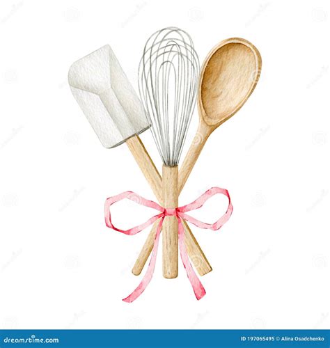 Embellishments Watercolor Baking Clipart Baking Set Kitchen Utensils ...