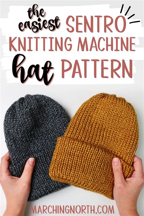 Easiest Knitting Machine Beanie Hat Pattern (Sentro, Jamit, or Addi ...