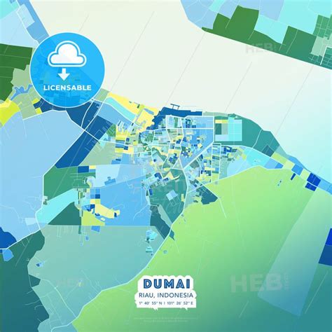 Dumai Map Print Template | Streit