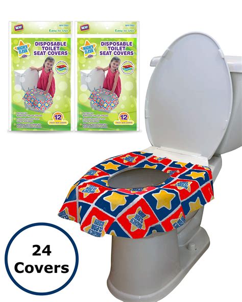 24 Large Disposable Toilet Seat Covers - Portable Potty Seat Covers for ...