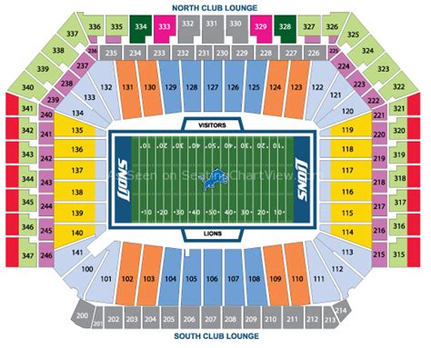 Ford Field, Detroit MI - Seating Chart View