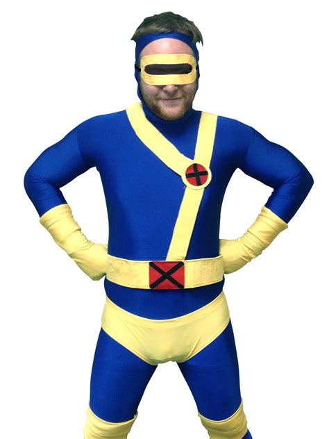 Cyclops Adult Costume Body Suit X-Men Superhero Spandex Body Suit Mens ...