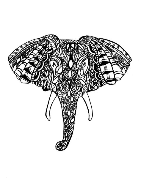 Elephant Zentangle