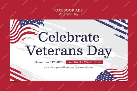 Premium PSD | Veterans day celebration facebook template