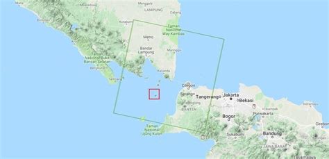 Location of the study Anak Krakatau Volcano (red rectangle), coverage ...