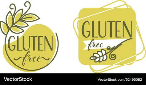 Gluten free organic label Royalty Free Vector Image