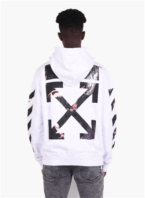 Off-White 'Caravaggio Arrow' Slim Hoodie White - Mensquare