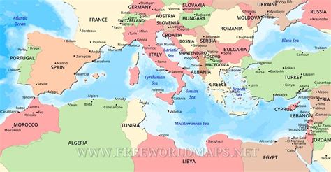 Mediterranean map