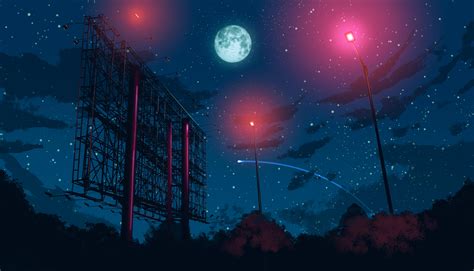 Night Sky Anime Wallpapers - Wallpaper Cave