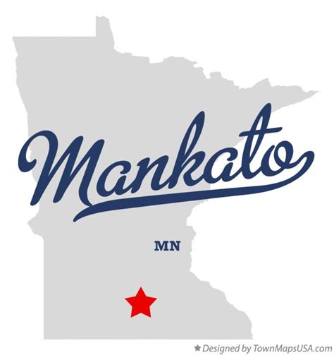 Map of Mankato, MN, Minnesota