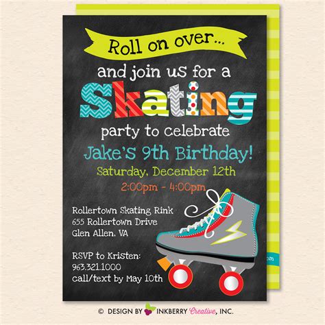 Roller Skating Party Invitations | ubicaciondepersonas.cdmx.gob.mx