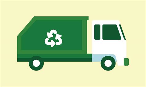 Vector recycling truck isolated on a white background vector ...