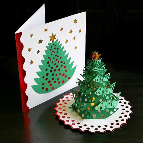 DIY Pop-up Christmas Tree Card Template SVG and PDF files for instant ...