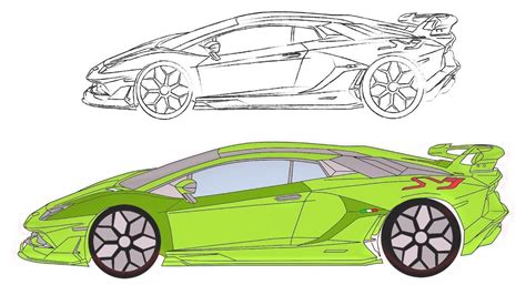 ️Lamborghini Aventador Coloring Pages Free Download| Gambr.co