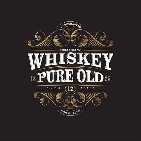 Whiskey Logo. Whiskey Pure Old Label. Premium Packaging Design ...