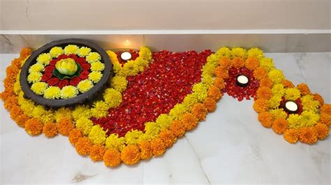 Corner Rangoli Designs With Flowers - A rangoli usually has a ...