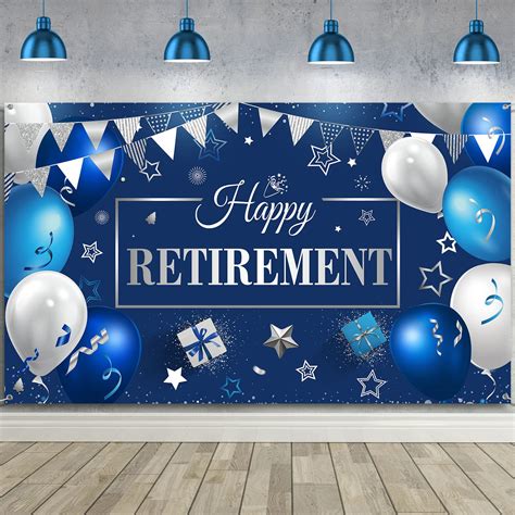 Buy Happy Retirement Party Decorations, Extra Large Fabric Happy ...