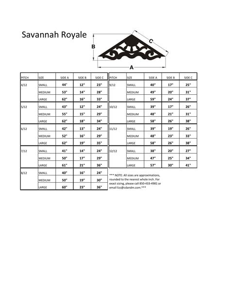 Free Printable Roof Pitch Chart [PDF] Metric [for Snow]