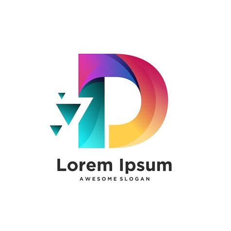 Free Vector | Letter logo gradient colorful design illustration