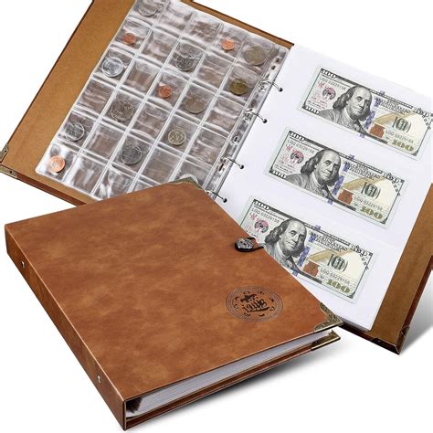 Coin Collecting Holder Album with 150 Coin Pockets and 240 Paper ...