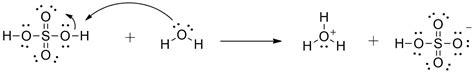 Draw a mechanism for the protonation of water in sulfuric acid. Write ...