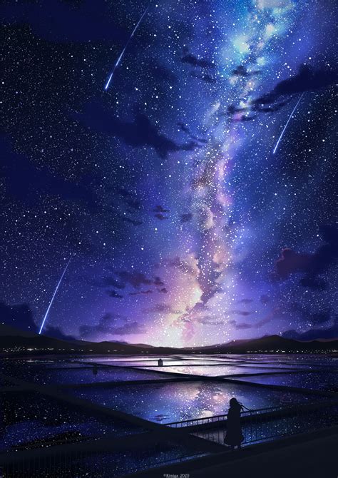 Milky Way Night Sky with Stargazers