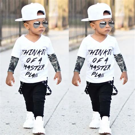 Cool Boys Clothes Set Newborn Infant Baby Boy Cool Design Graffiti Vest ...