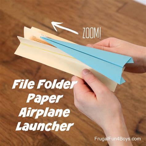 File Folder Paper Airplane Launcher - Frugal Fun For Boys and Girls