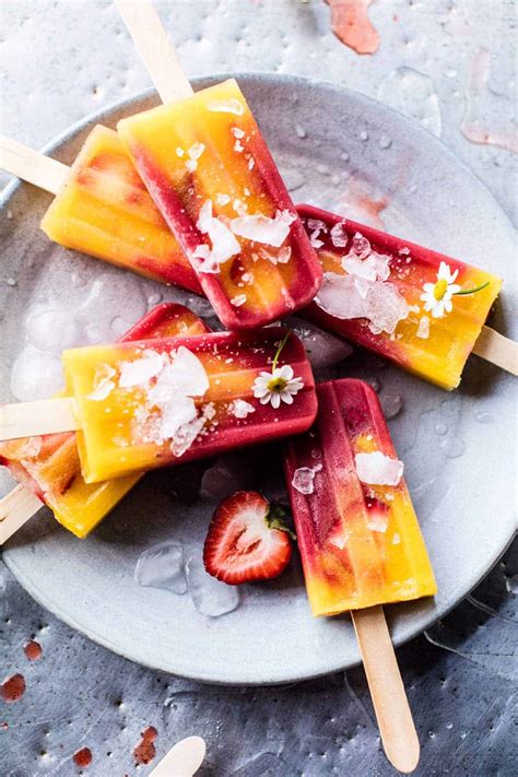 Three Ingredient Strawberry Mango Popsicles. - Half Baked Harvest