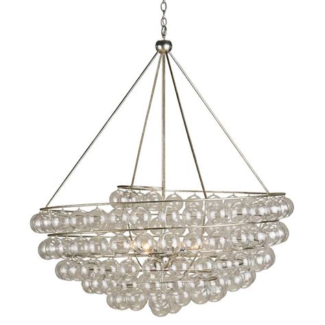 Modern Glass Bauble Round 4 Light Chandelier | Kathy Kuo Home