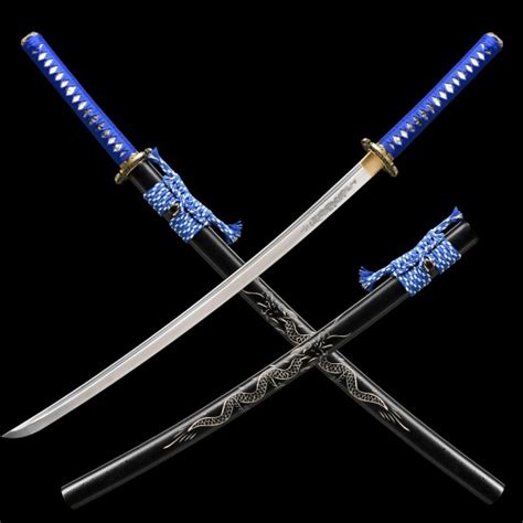 HanBon Forged Japanese Samurai Sword Real Dragon Katana T10 Steel Full ...