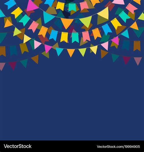 Fiesta banner and poster design with flags Vector Image