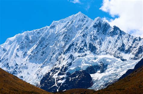 Free Images : snow, mountain range, ridge, summit, peru, massif ...