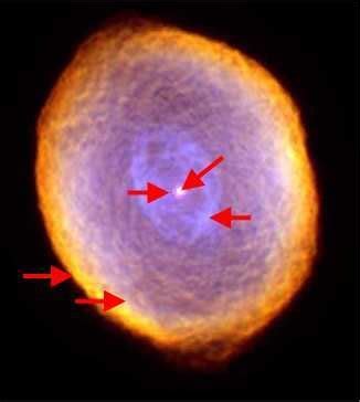 The Spirograph Nebula image taken by Hubble (NASA and ESA) in 1999. The ...