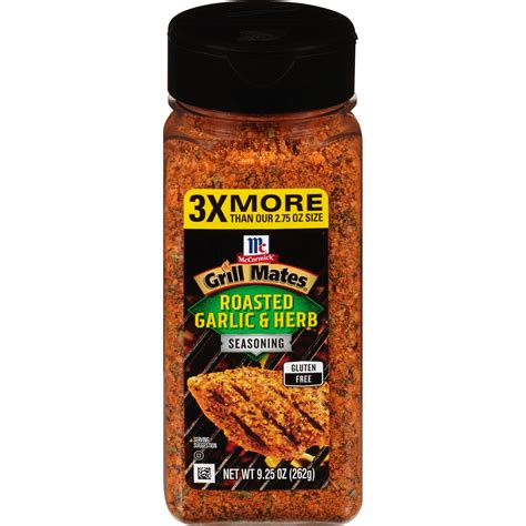 McCormick Grill Mates Roasted Garlic & Herb Seasoning, 9.25 oz Mixed ...