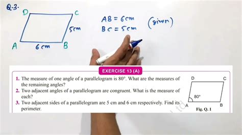 two adjacent sides of a parallelogram are 5cm and 6cm respectively ...