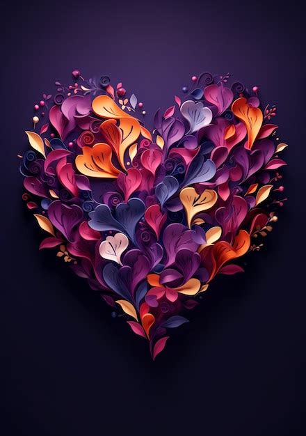 Beautiful heart shaped decoupage | AI-generated image