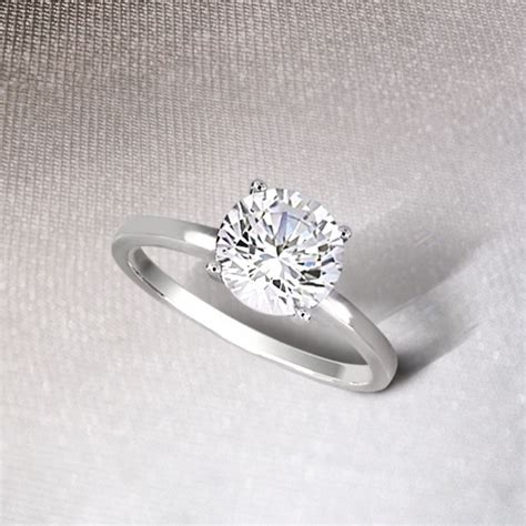 White Sapphire Solitaire Ring - Engagement Rings