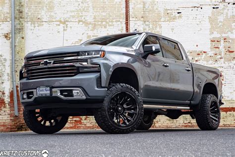 Lifted 2019 Chevy Silverado 1500 with 4 Inch Rough Country Lift Kit and ...