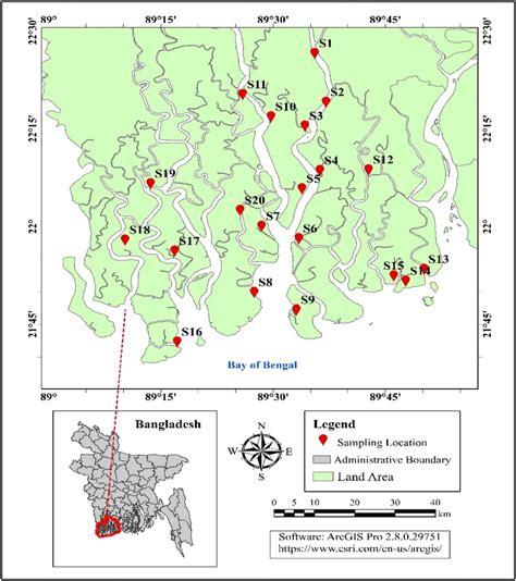 Study area map of the Sundarbans mangrove forest. | Download Scientific ...