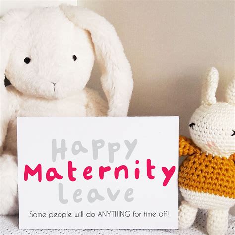 Funny Maternity Leave Card for Co-worker Congratulations on - Etsy UK