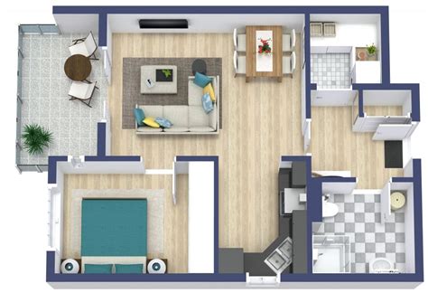 One Bedroom Apartment Floor Plan - Bedroom Floor Plan Suite ...