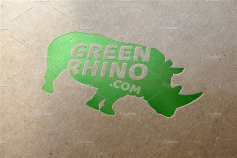 Green Rhino Logo template | Creative Logo Templates ~ Creative Market