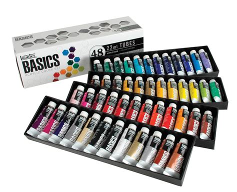 Liquitex BASICS Acrylic Paint Set, 0.74 Ounce Tubes, Assorted Colors ...